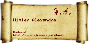 Himler Alexandra névjegykártya